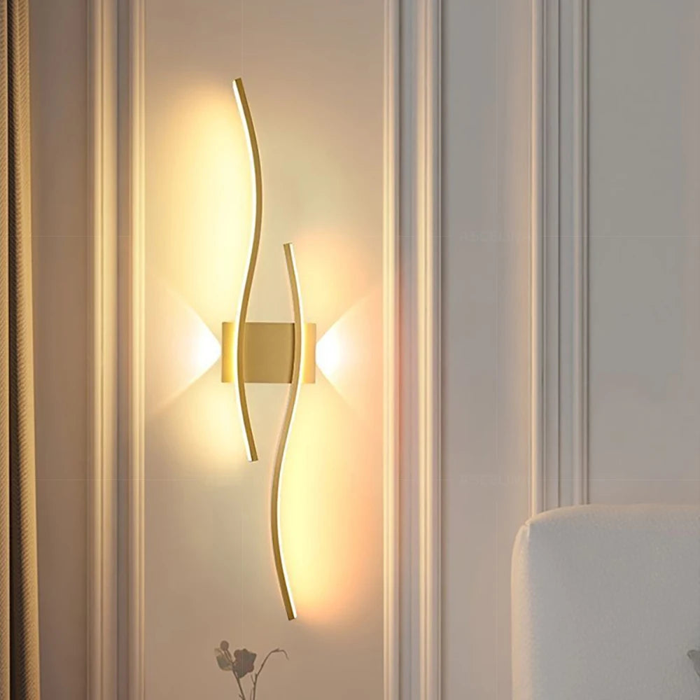 Applique murale moderne LED à double courbe - Minseh