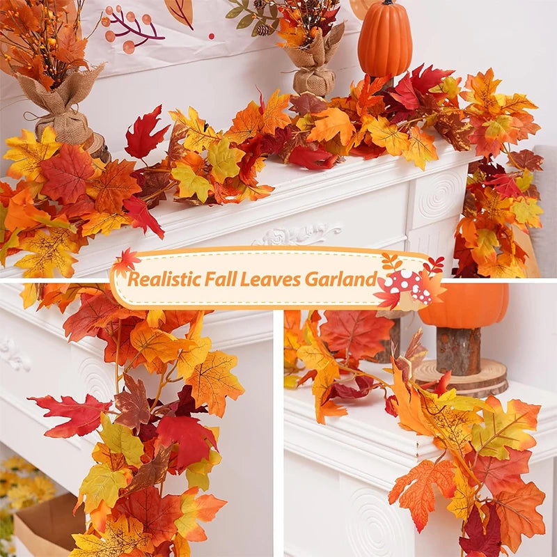 Guirlande d'Halloween en feuilles d’érable artificielles – Minseh