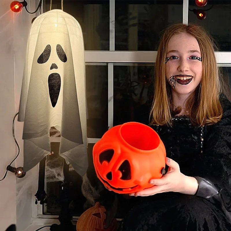 Fantôme lumineux à LED - Décoration d'Halloween à petit prix - Minseh