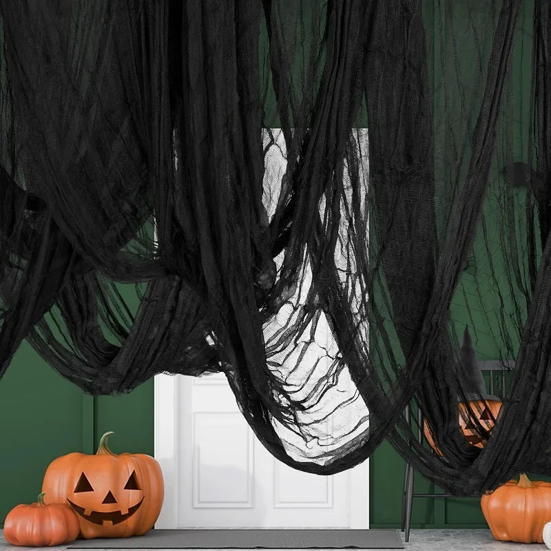 Décoration Halloween en gaze noire – Minseh
