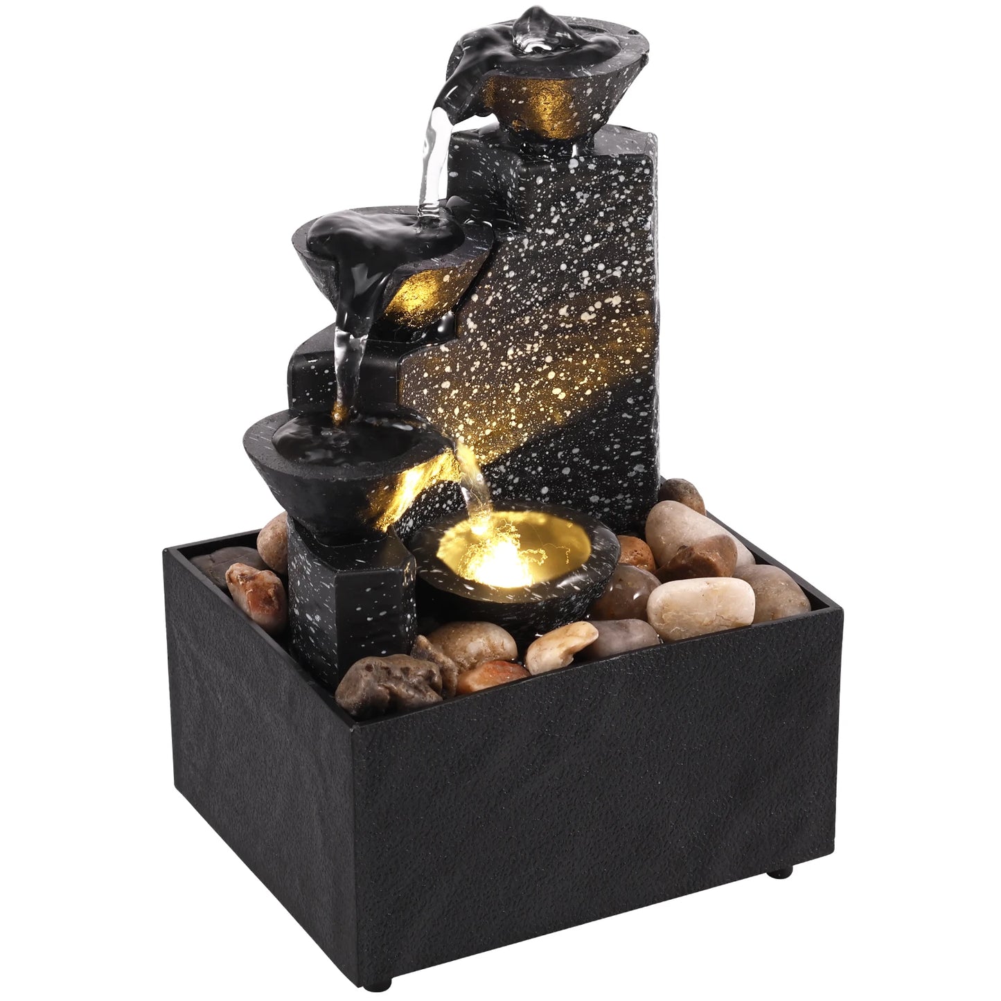 Fontaine de Bureau Zen Minseh – Apaisement, Lumière & Élégance