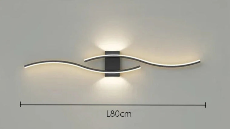 Applique murale moderne LED à double courbe - Minseh