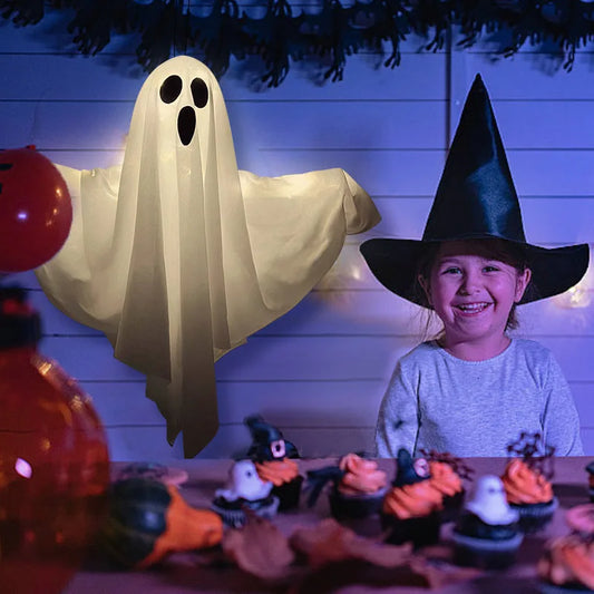 Fantôme lumineux à LED - Décoration d'Halloween à petit prix - Minseh