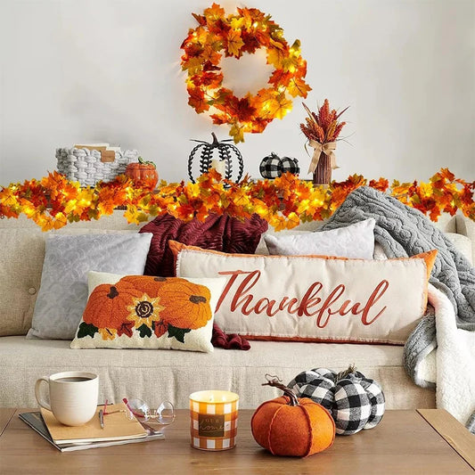Guirlande d'Halloween en feuilles d’érable artificielles – Minseh
