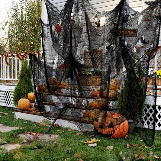 Décoration Halloween en gaze noire – Minseh