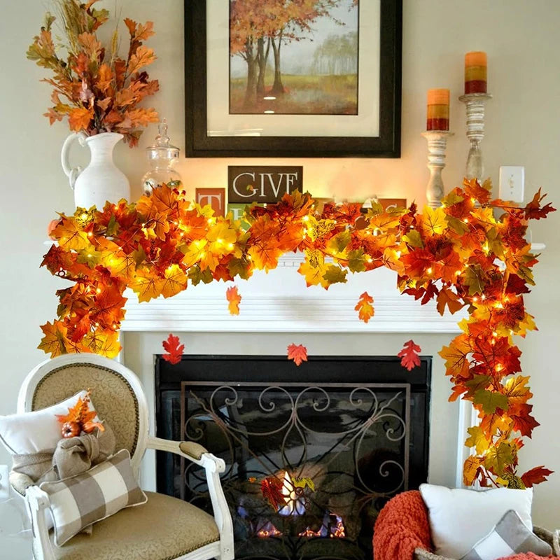 Guirlande d'Halloween en feuilles d’érable artificielles – Minseh
