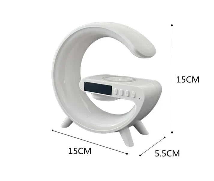 Réveil Intelligent LED Sans Fil Veilleuse RGB Haut-Parleur Bluetooth -Minseh