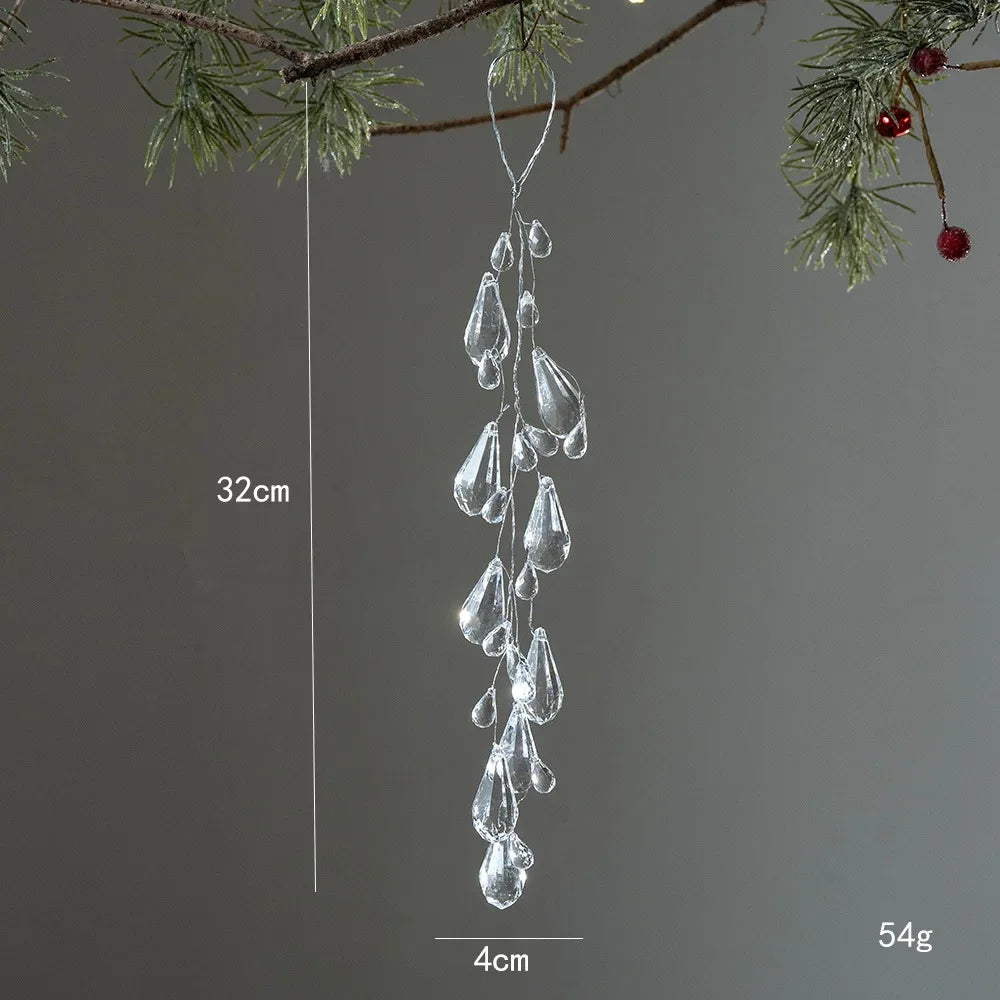 Flocons de neige en cristal – Suspensions de Noël transparentes, décorations pour sapin et maison (lot de 1 à 10 pièces) | Minseh
