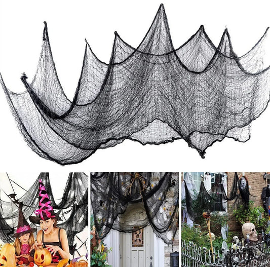 Décoration Halloween en gaze noire – Minseh