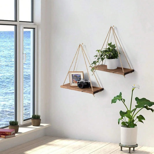 Étagère Murale en Bois Design Suspendu et Élégant - Minseh