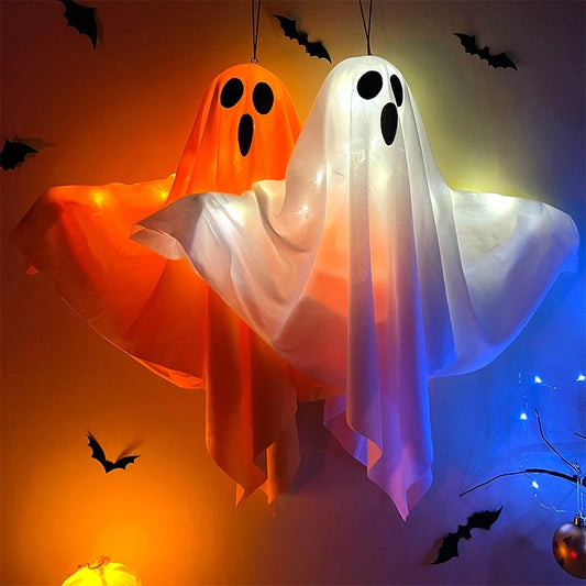 Fantôme lumineux à LED - Décoration d'Halloween à petit prix - Minseh