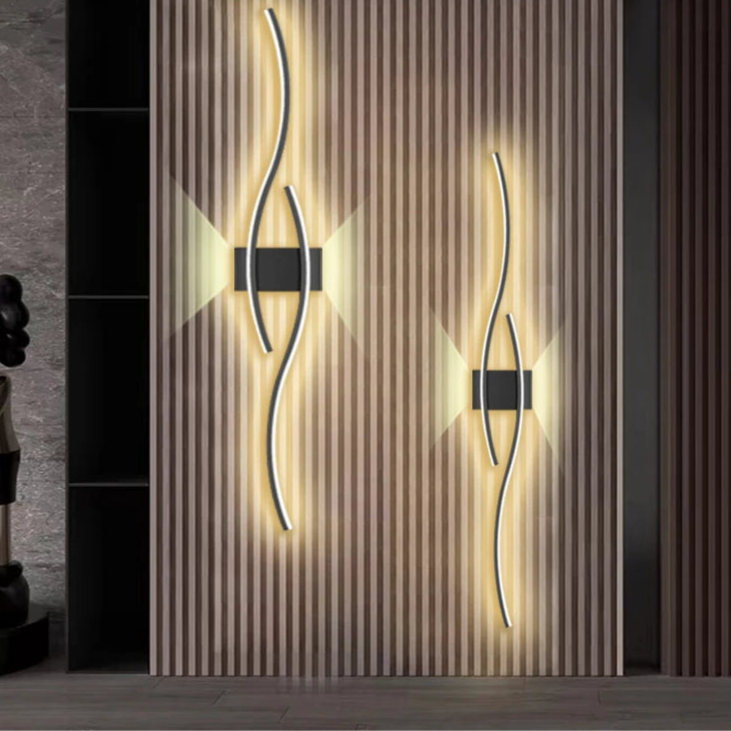 Applique murale moderne LED à double courbe - Minseh