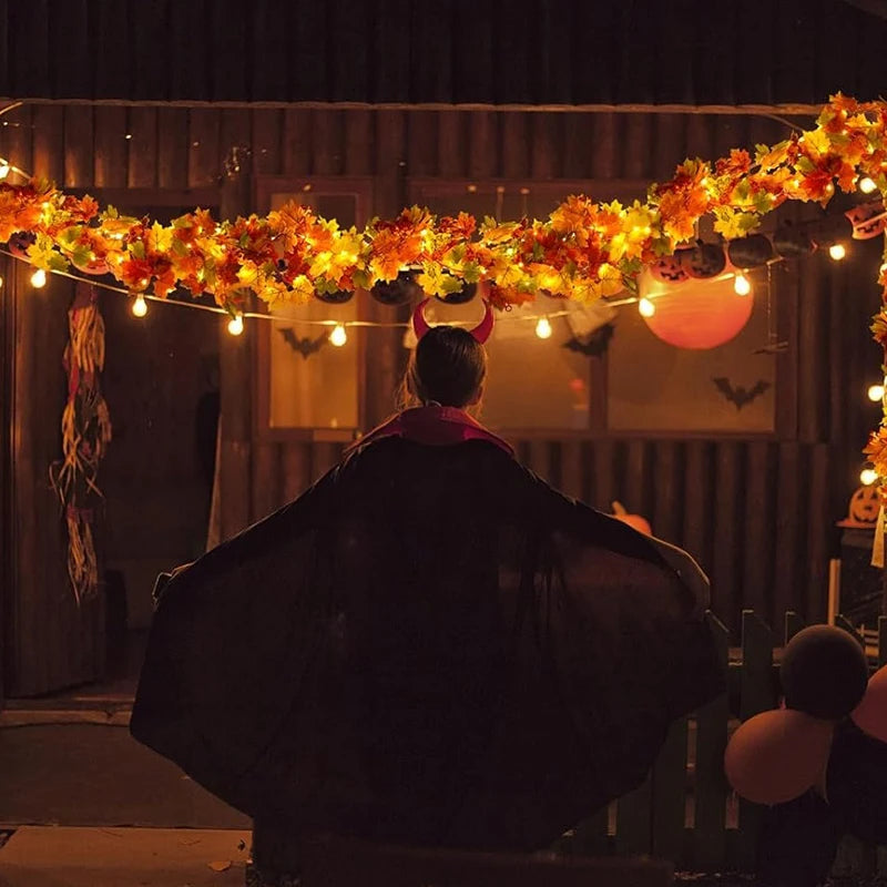 Guirlande d'Halloween en feuilles d’érable artificielles – Minseh