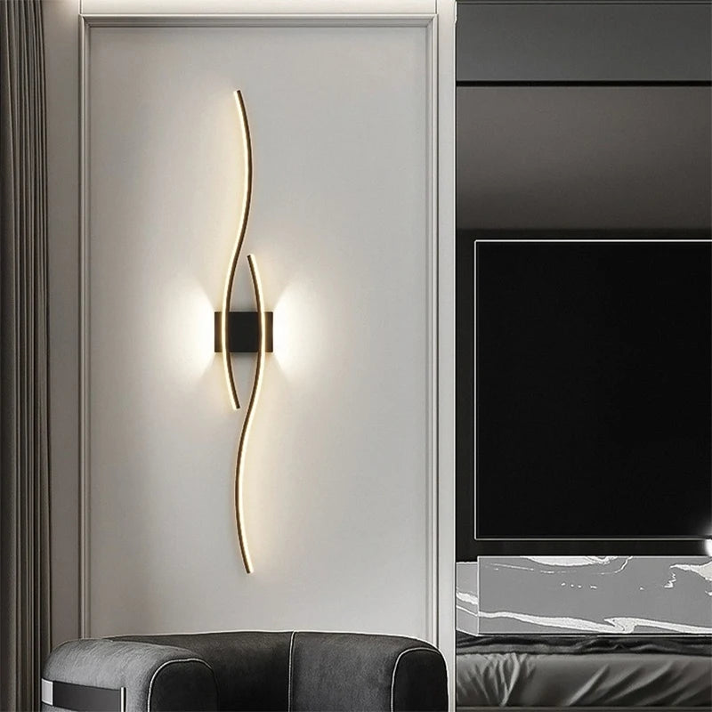 Applique murale moderne LED à double courbe - Minseh