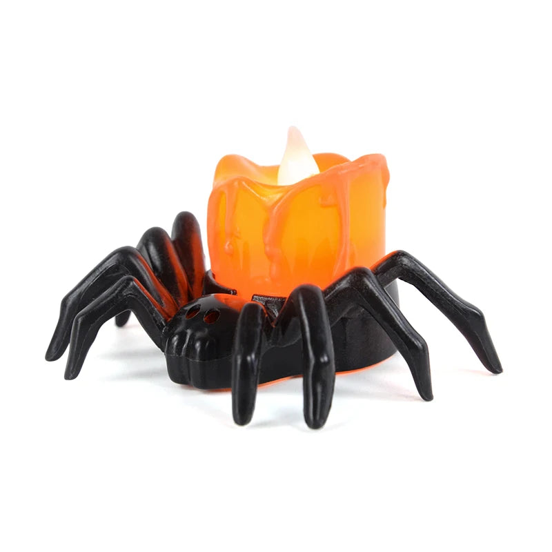 Bougie LED Araignée Halloween Minseh – Décoration lumineuse effrayante pour maison, bar et fête d’Halloween