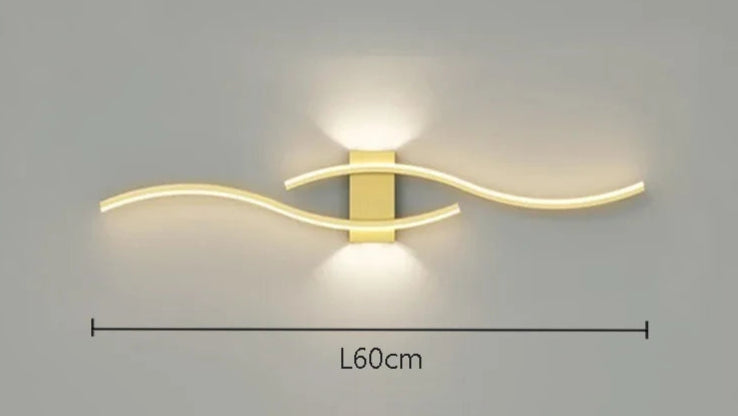Applique murale moderne LED à double courbe - Minseh