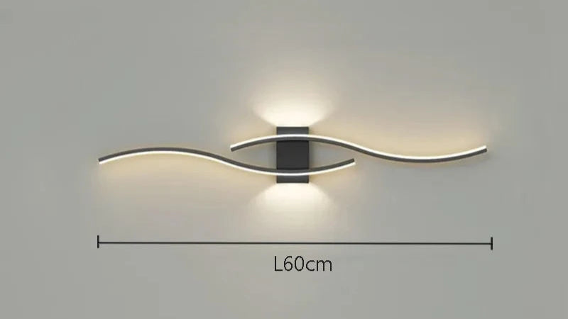 Applique murale moderne LED à double courbe - Minseh