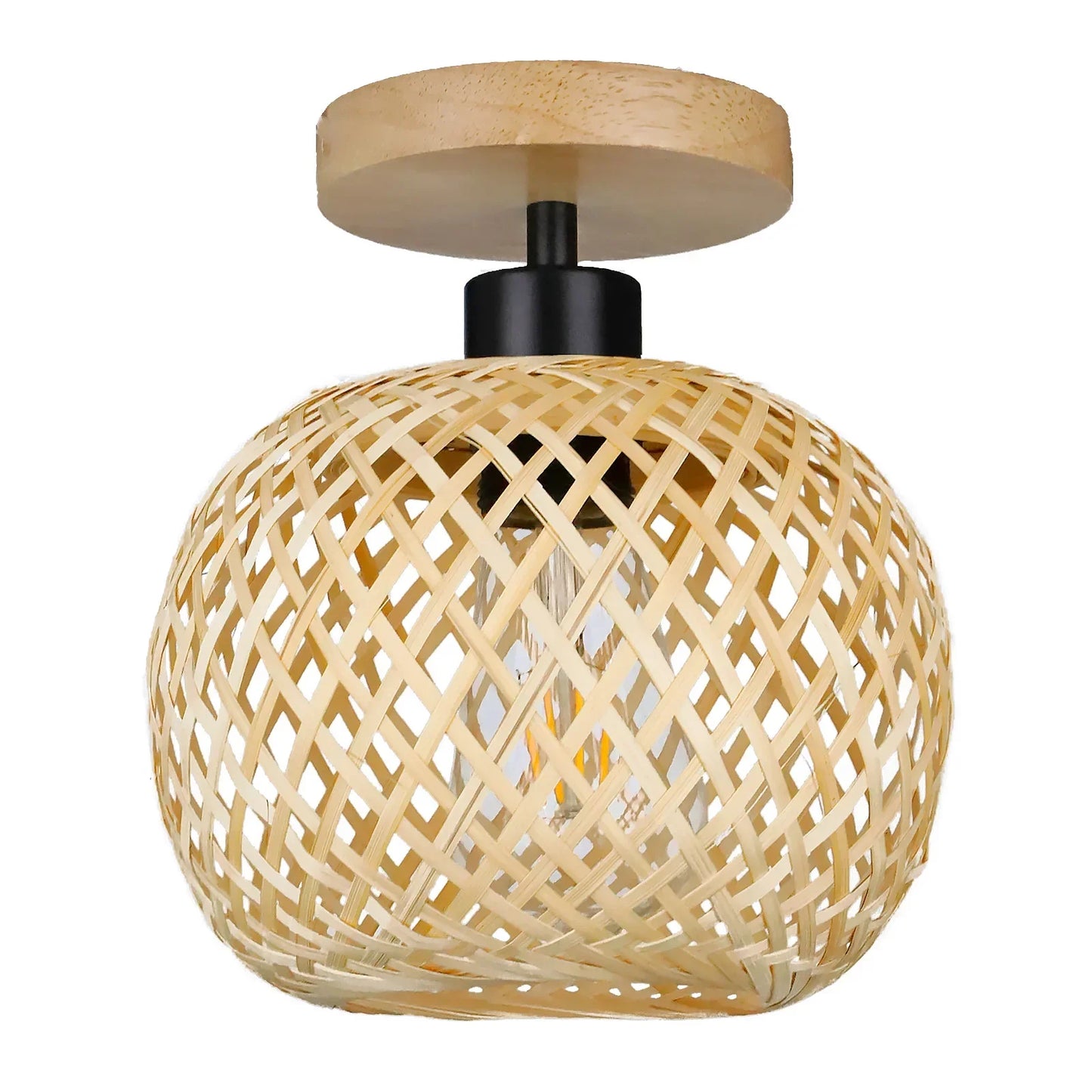 Plafonnier en Bambou Élégance Naturelle et Style Rétro Asiatique - Minseh