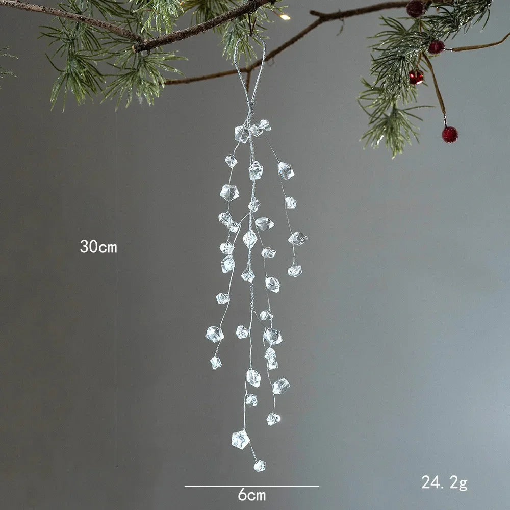 Flocons de neige en cristal – Suspensions de Noël transparentes, décorations pour sapin et maison (lot de 1 à 10 pièces) | Minseh