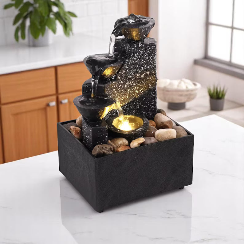Fontaine de Bureau Zen Minseh – Apaisement, Lumière & Élégance