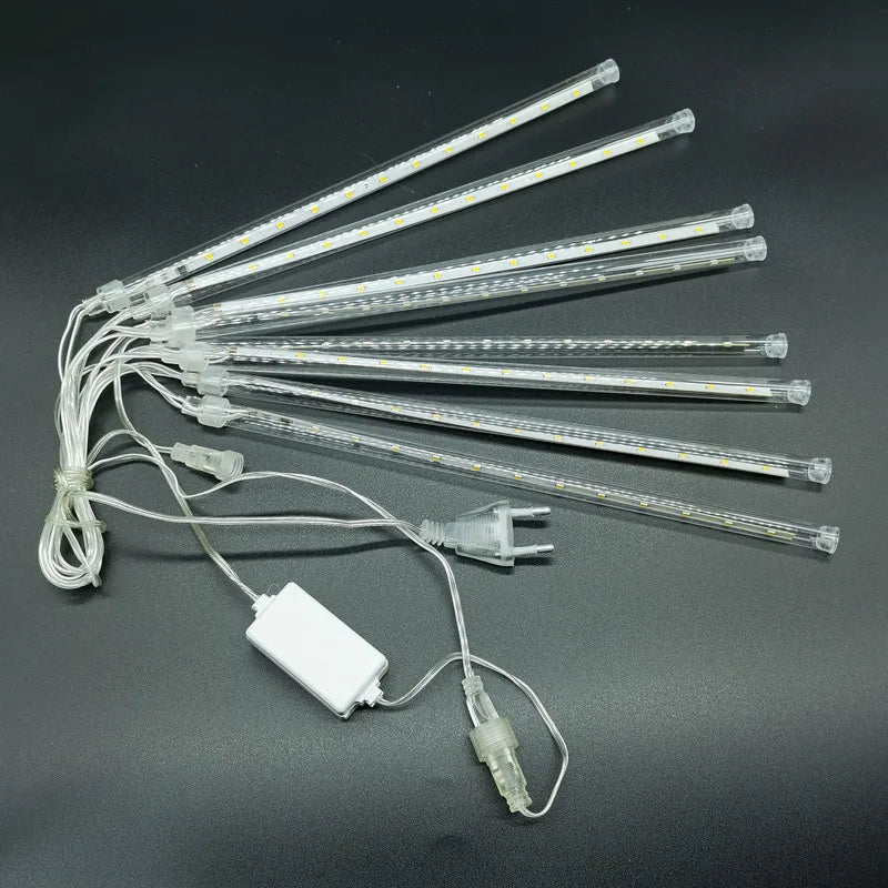 Guirlande LED Pluie de Météores (8 Tubes Étanches) – Décoration de Noël & Jardin – Minseh™