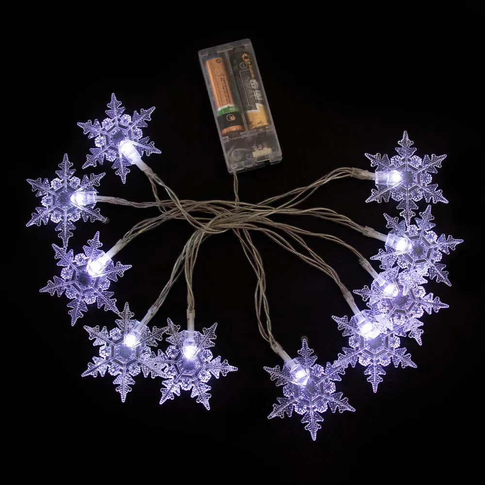 Guirlande Lumineuse de Noël Minseh™ – 1,5/3M LED Flocon de Neige, Étanche, Fée & Étoiles pour Maison, Arbre de Noël et Jardin