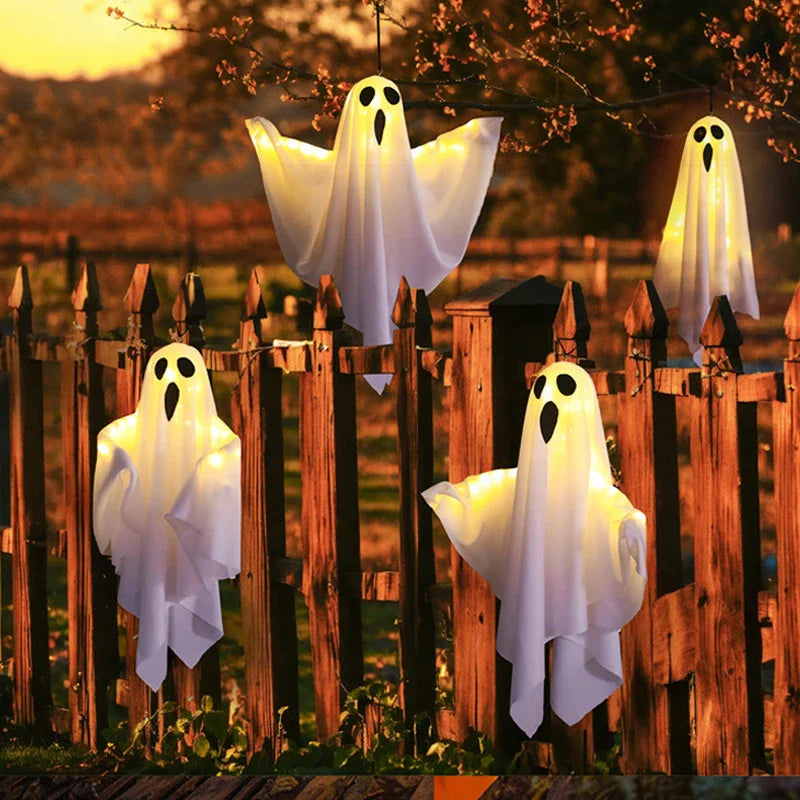 Fantôme lumineux à LED - Décoration d'Halloween à petit prix - Minseh