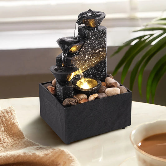 Fontaine de Bureau Zen Minseh – Apaisement, Lumière & Élégance