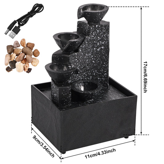 Fontaine de Bureau Zen Minseh – Apaisement, Lumière & Élégance