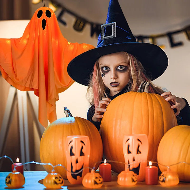 Fantôme lumineux à LED - Décoration d'Halloween à petit prix - Minseh