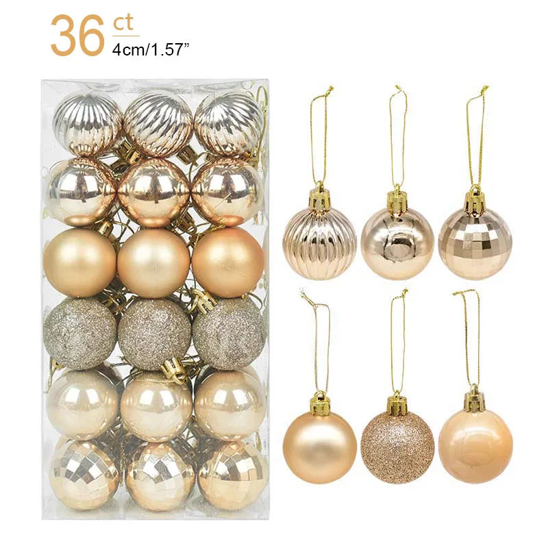 Boîte de Boules de Noël Minseh™ – Ornements Suspendus pour Sapin