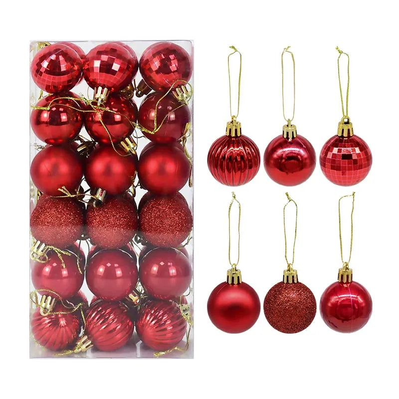 Boîte de Boules de Noël Minseh™ – Ornements Suspendus pour Sapin