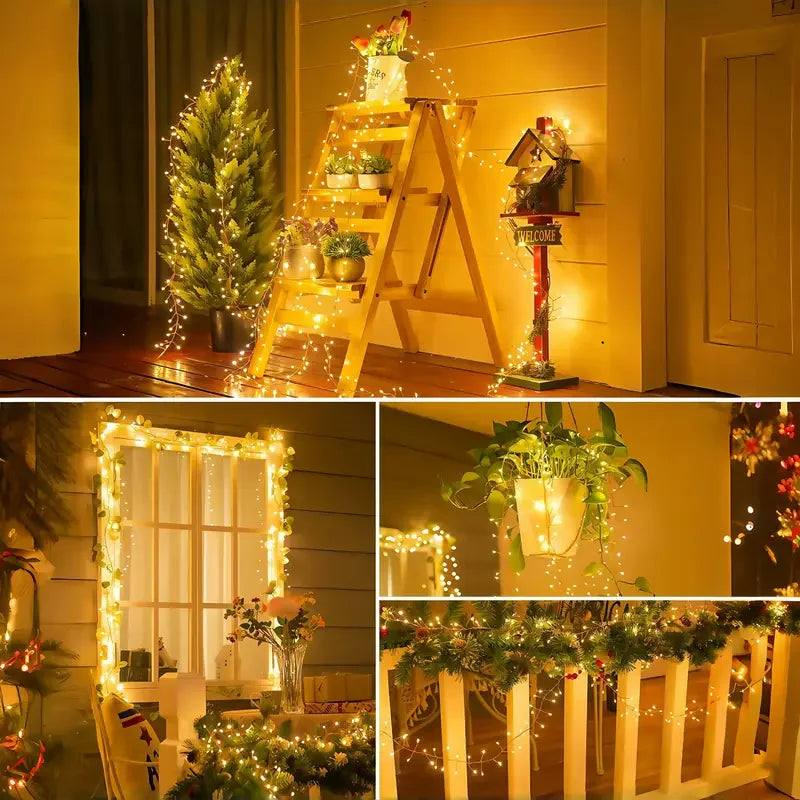 Guirlande Lumineuse Féerique Minseh™ – Fil Argenté & LEDs Télécommandées (USB)