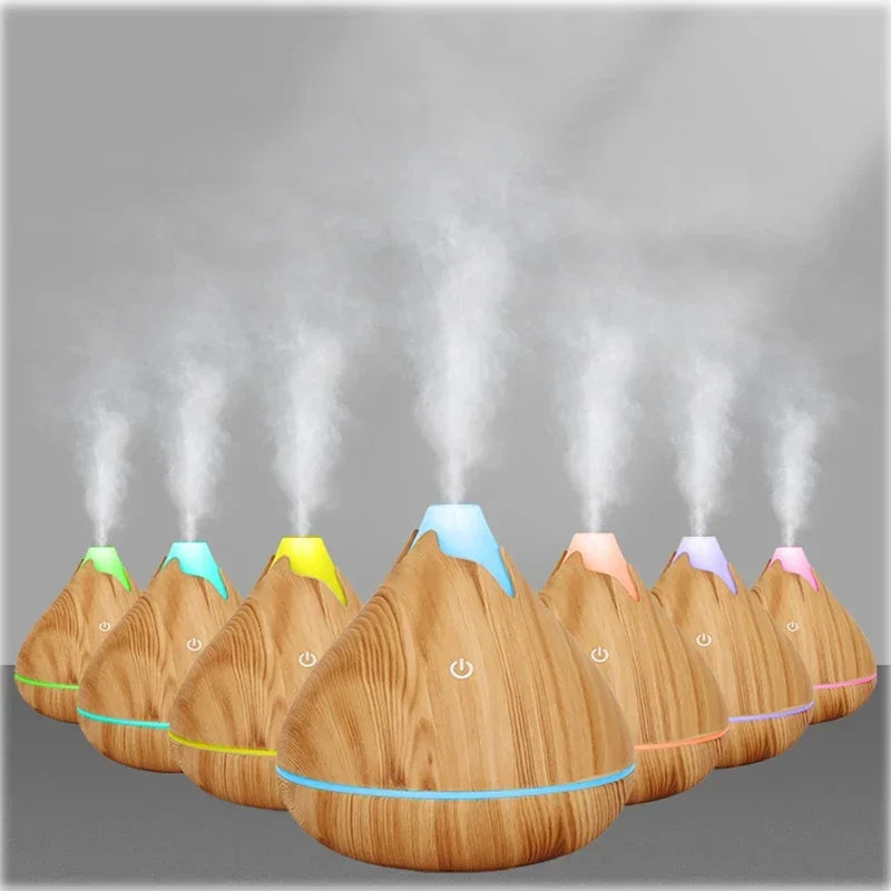Diffuseur d’Huiles Essentielles 350ML – Ultrasonique LED 7 Couleurs & Télécommande | Minseh